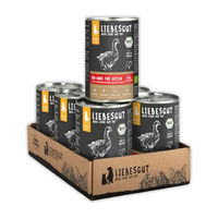 Produktbild von Liebesgut Bio Hundefutter Gans mit Bio-Kokosflocken und Bio-Tomate glutenfrei und laktosefrei 6x400g