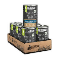Produktbild von Liebesgut Bio Hundefutter Nass Bio-Rind mit Bio-Hirse und Bio-Kürbis für Welpen 6x400g