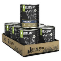 Produktbild von Liebesgut Bio Hundefutter Nass Rind mit Hirse für Welpen glutenfrei 6x800g