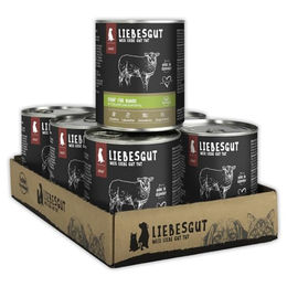 Liebesgut Bio Hundefutter Nass Schaf Hypoallergen Stückchen in Sauce 6x800g – Bild 1 von 4
