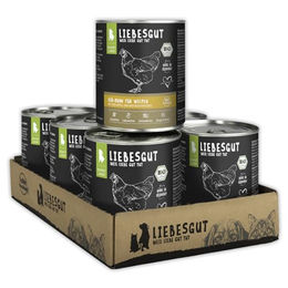 Liebesgut Bio Hundefutter Nass Welpe Huhn mit Apfel und Buchweizen Getreidefrei 6x800g – Bild 1 von 4