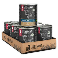 Produktbild von Liebesgut Bio Hundefutter Nassfutter Bio-Rind mit Bio-Zucchini und Bio-Reisflocken 6x800g