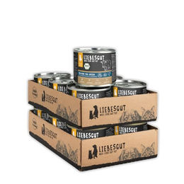 Liebesgut Bio Katzenfutter Nass Bio-Rind mit Bio-Karotte und Bio-Amaranth glutenfrei und laktosefrei 12x200g – Bild 1 von 3