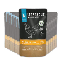 Liebesgut Bio Katzenfutter Nass Huhn für Kitten 12x100g laktosefrei und ohne künstliche Zusätze – Bild 1 von 5