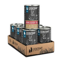 Produktbild von Liebesgut Bio Katzenfutter Nass Kaninchen für Senior Katzen Stückchen in Sauce 6x400g getreidefrei hypoallergen