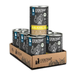 Liebesgut Bio Katzenfutter Nass Pute mit Karotte und Amaranth glutenfrei 6x400g – Bild 1 von 3