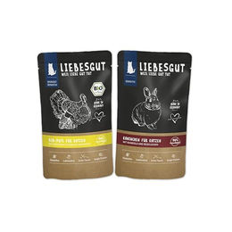 Liebesgut Bio Katzenfutter Sensitiv Friss-Dich-Satt Paket 24 x 100 g – Bild 1 von 1