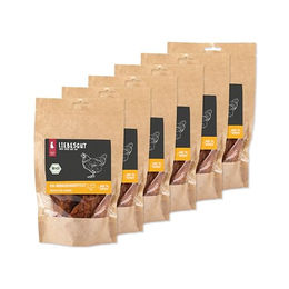 Liebesgut Bio Kausnack Hund Bio-Hähnchenbrustfilet ohne künstliche Zusätze 6x100g – Bild 1 von 2