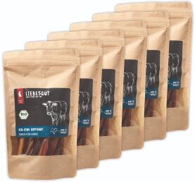 Liebesgut Bio Rind Kopfhaut Naturkauartikel für Hunde zur Zahnpflege 150g – Bild 1 von 2