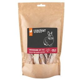 Liebesgut Kausnack für Hund und Katze Kaninchenohr mit Fell hypoallergen 100g – Bild 1 von 2