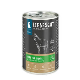 Produktbild von Liebesgut Pferdefutter mit Bio-Zucchini und Bio-Karotte 6x400g