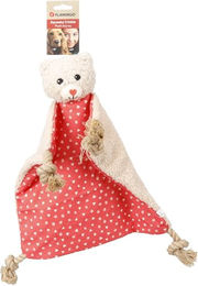 Lief! Hundespielzeug Knisterdecke Rot aus Plüsch mit Knistergeräusch und Quietscher 45x37x7,5cm – Bild 1 von 1