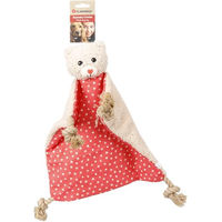 Produktbild von Lief! Hundespielzeug Knisterdecke Rot aus Plüsch mit Knistergeräusch und Quietscher 45x37x7,5cm
