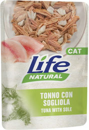 Produktbild von Life Cat Natural Katzenfutter Adult Thunfisch mit Huhn Stückchen in Gelee 6 x 70 g - 6 x 70 g