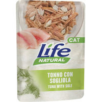 Produktbild von Life Cat Natural Katzenfutter Adult Thunfisch mit Huhn Stückchen in Gelee 6 x 70 g - 6 x 70 g
