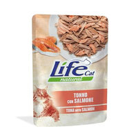Produktbild von Life Cat Natural Katzenfutter Adult Thunfisch mit Lachs Stückchen in Gelee 6 x 70 g - 6 x 70 g