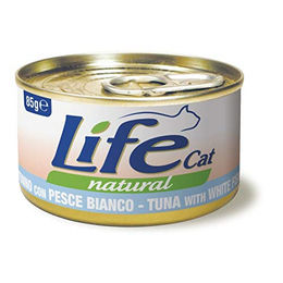 Life Cat Natural Katzenfutter Adult Thunfisch mit Weißfisch Stückchen in Sauce 85g – Bild 1 von 2