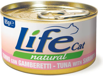 Life Natural Cat Katzenfutter Adult Thunfisch mit Garnelen Stückchen in Sauce 24 x 85 g Dose - 12 x 85 g – Bild 1 von 3