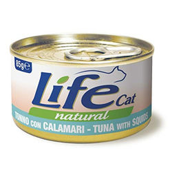 Life Pet Care Life Cat Natural Adult Katzenfutter Thunfisch mit Tintenfisch Stückchen in Sauce 6 x 85 g – Bild 1 von 2