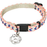 Produktbild von LIFESTYLEPETS Katzenhalsband Royal Baumwolle blau/pink