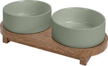 LIFESTYLEPETS Keramik Doppelnapfständer Premier grau – Bild 1 von 1