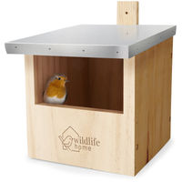 Produktbild von Lifevital Rotkehlchen-Nistkasten aus Holz mit Metalldach für Wildvögel
