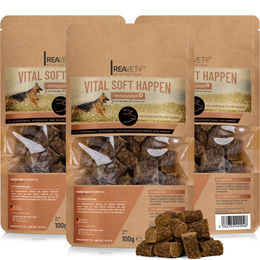 Produktbild von Lifevital Vital Soft Happen Monoprotein Hunde Snack Farmschwein getreidefrei 3x100g