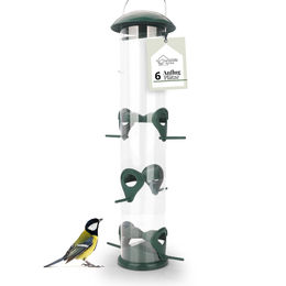 Lifevital Vogelfuttersäule aus Kunststoff in Transparent und Grün 40 cm - 40 cm – Bild 1 von 8