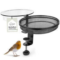 Produktbild von LifeVital Vogelhaus aus Metall in Schwarz mit Halterung