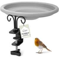 Produktbild von LifeVital Vogeltränke aus Kunststoff mit wetterfester Balkonhalterung in Grau