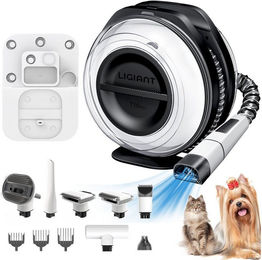 LIGIANT 7-in-1 Hundeschermaschine mit kabellosem Hundestaubsauger und 2,2L Behälter in Weiß – Bild 1 von 5