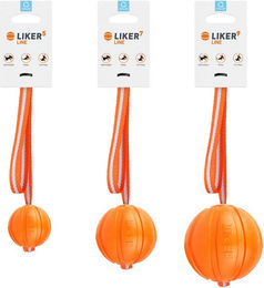 Liker Line Ball Hundespielzeug Gummi Orange Ø 9 cm – Bild 1 von 2
