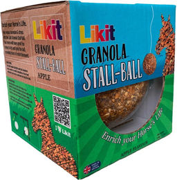 Likit Müslikugel Stallball mit Apfel 1,6 kg Leckerli für Pferde - 1,6 kg – Bild 1 von 6