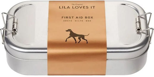 LILA LOVES IT Erste Hilfe Set für Hunde mit Verbandskasten, First Aid Balsam, Silberspray und Verbandsmaterial in Metalldose – Bild 1 von 5