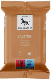 LILA LOVES IT Lavettes Waschhandschuhe aus Polyester für Haut und Fell in Weiß – Bild 1 von 3