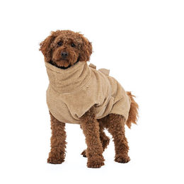 Produktbild von Lill's Hundebademantel aus Bio-Baumwolle Beige Größe S