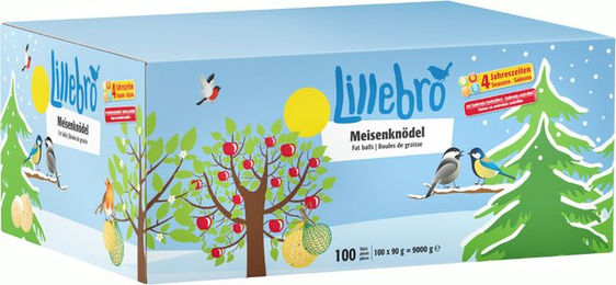 Produktbild von Lillebro Meisenknödel für Wildvögel 100 Stück à 90 g - 100 x 90 g