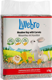 Produktbild von Lillebro Wiesenheu mit Karotte Ergänzungsfutter für Nager 1 kg - 1 kg
