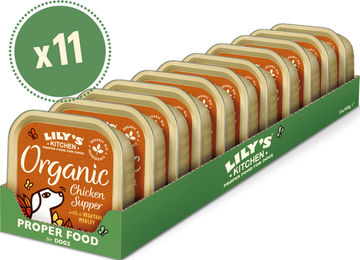 Produktbild von Lily's Kitchen Bio Huhn Gericht Stückchen in Sauce 11 x 150g