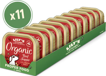 Produktbild von Lily's Kitchen Bio Rind Gericht Stückchen in Sauce 11 x 150g