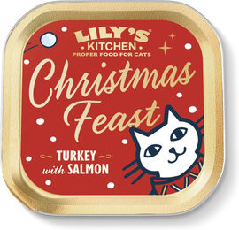 Lily's Kitchen Festive Feast Paté Truthahn mit Lachs für Katzen 85 g – Bild 1 von 1
