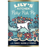 Produktbild von Lily's Kitchen Getreidefreies Hundefutter Junior Stückchen in Sauce Lachs Truthahn und Hering 12 x 400 g