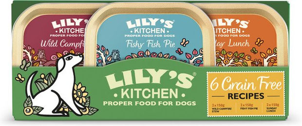 Lily's Kitchen Getreidefreies Nassfutter für ausgewachsene Hunde Wild und Fisch Stückchen in Sauce 6 x 150 g – Bild 1 von 9