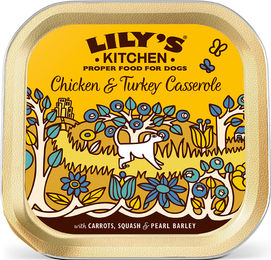 Produktbild von Lily's Kitchen Hühner-Schmortopf mit Truthahn Stückchen in Sauce 150g