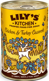 Produktbild von Lily's Kitchen Hühner-Schmortopf mit Truthahn Stückchen in Sauce 400g
