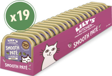 Produktbild von Lily's Kitchen Hühnerpastete für Senior Katzen 19 x 85g