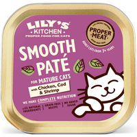 Produktbild von Lily's Kitchen Hühnerpastete mit Kabeljau und Garnelen getreidefrei für Senior Katzen 85g