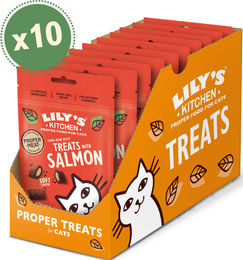 Produktbild von Lily's Kitchen Katzen Leckerlis mit Lachs, Huhn und Fisch Multipack 10x60g