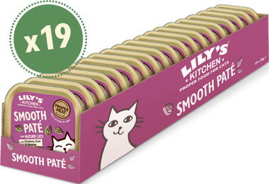 Lily's Kitchen Katzen Nassfutter Hühnerpastete mit Kabeljau und Garnelen für Senior Katzen getreidefrei 19 x 85g – Bild 1 von 1
