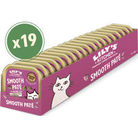 Produktbild von Lily's Kitchen Katzen Nassfutter Hühnerpastete mit Kabeljau und Garnelen für Senior Katzen getreidefrei 19 x 85g